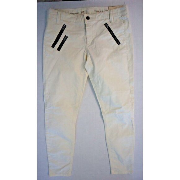 Khakis x GAP Women's Sz 4 Antique White Twill Zipped Pockets Super Skinny Jeans - Picture 1 of 9